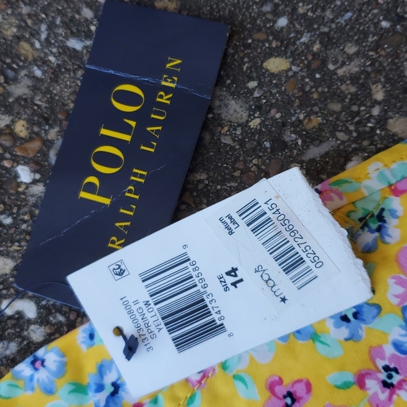 Polo Ralph Lauren Spring Yellow Flower Shorts Girls 14 - Picture 4 of 6